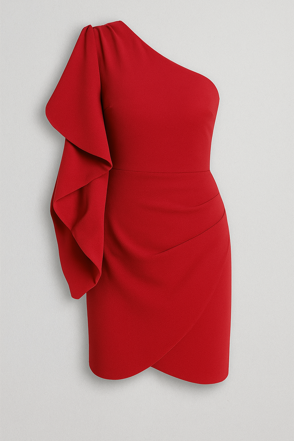 Molly | Damer Asymmetrisk Mini Kjole - Rød - Kvinders Kjoler - {{ product_tags }