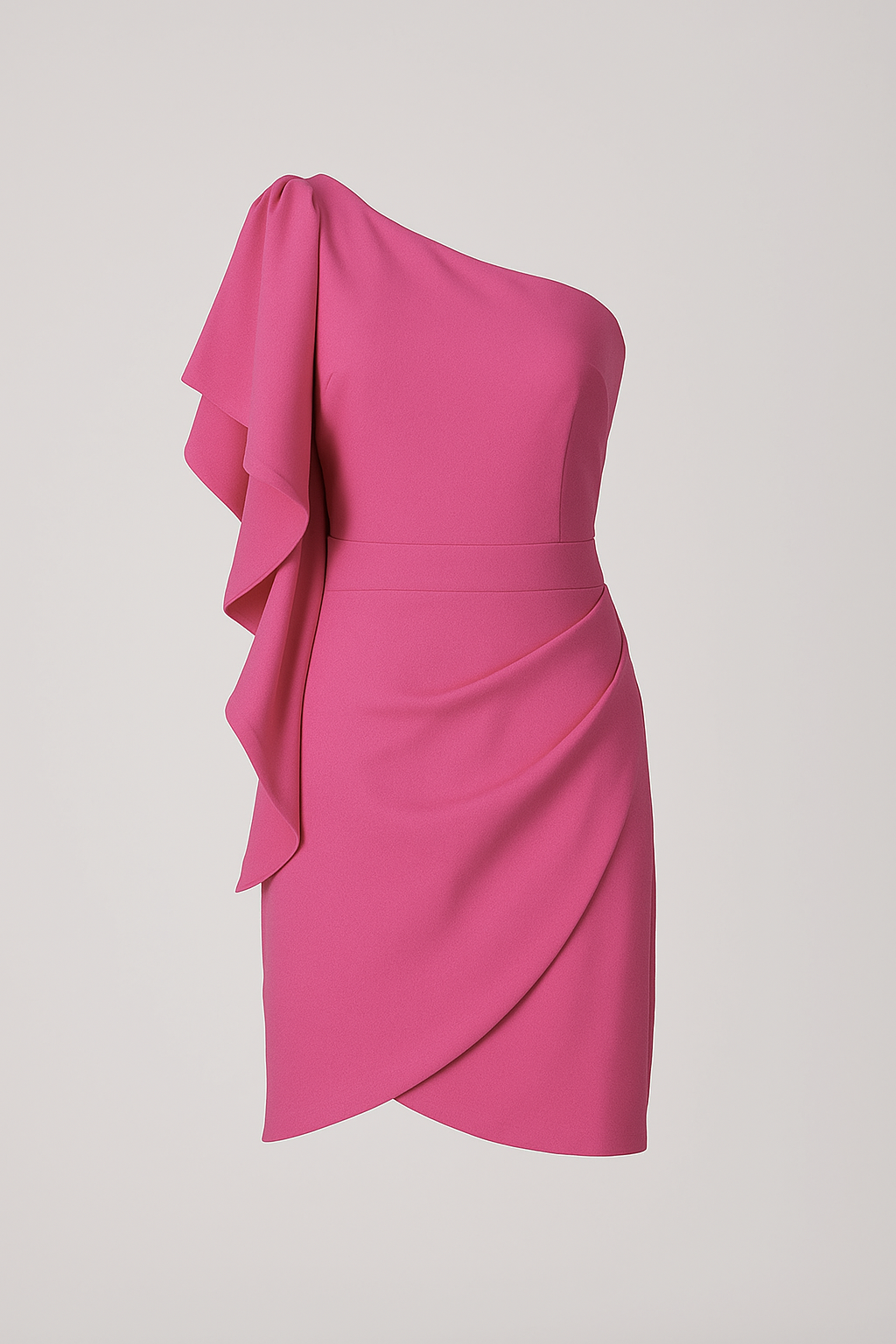 Molly | Damer Asymmetrisk Mini Kjole - Rosa - Kvinders Kjoler - {{ product_tags }