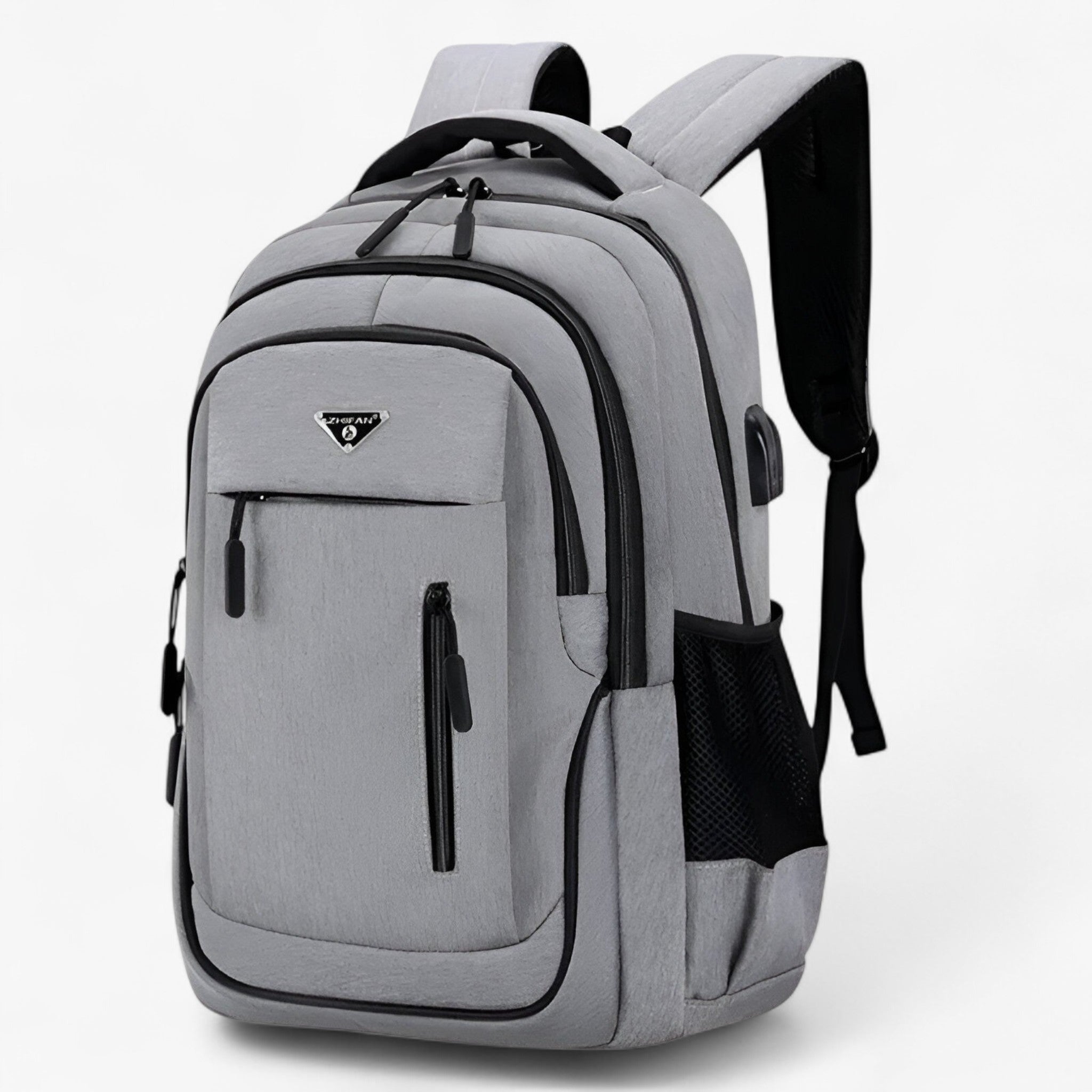 Finn | Rummelig laptoprygsæk til studerende - Lysegrå - Backpacks - {{ product_tags }