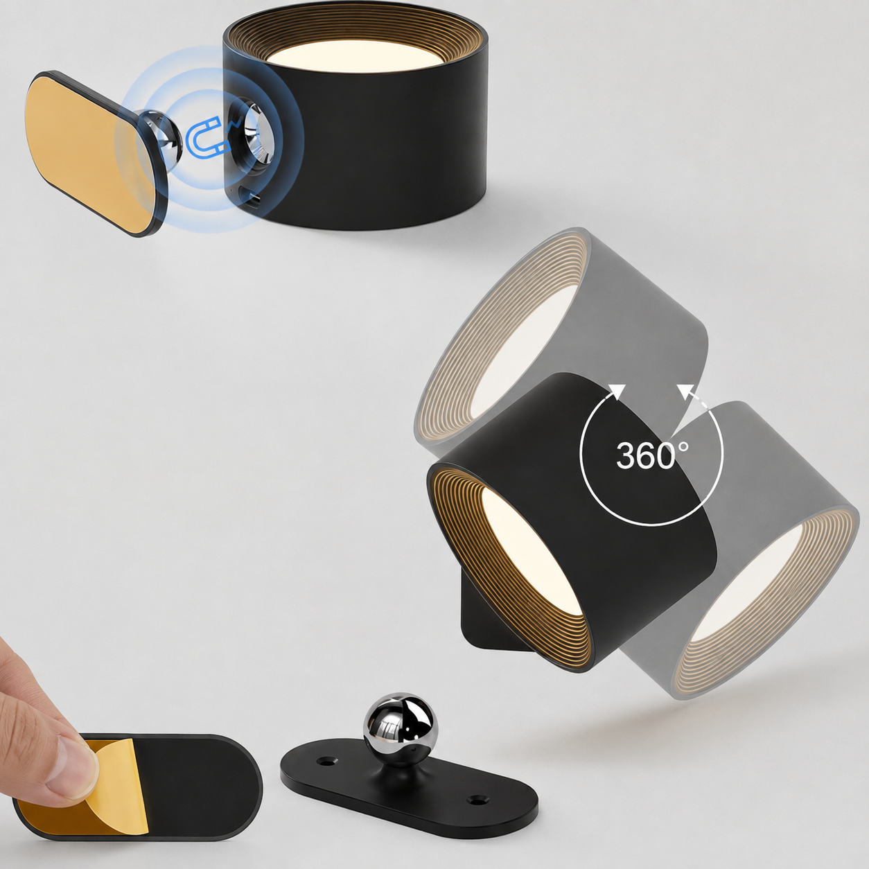 Flexilight™ | 360° trådløs genopladelig væglampe - - house & garden - {{ product_tags }