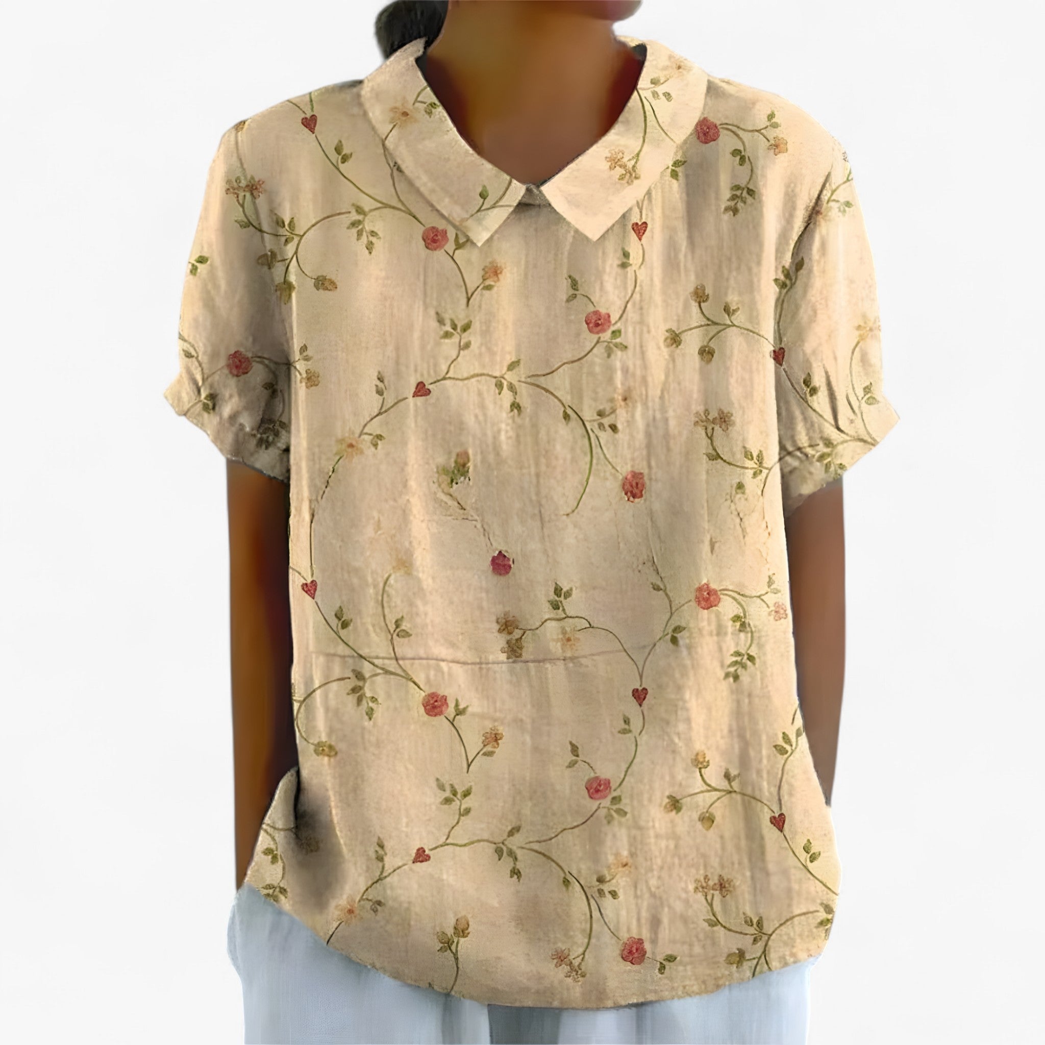 Sarah | Trykt Skjorte - Grøn 2 - women's fashion - {{ product_tags }