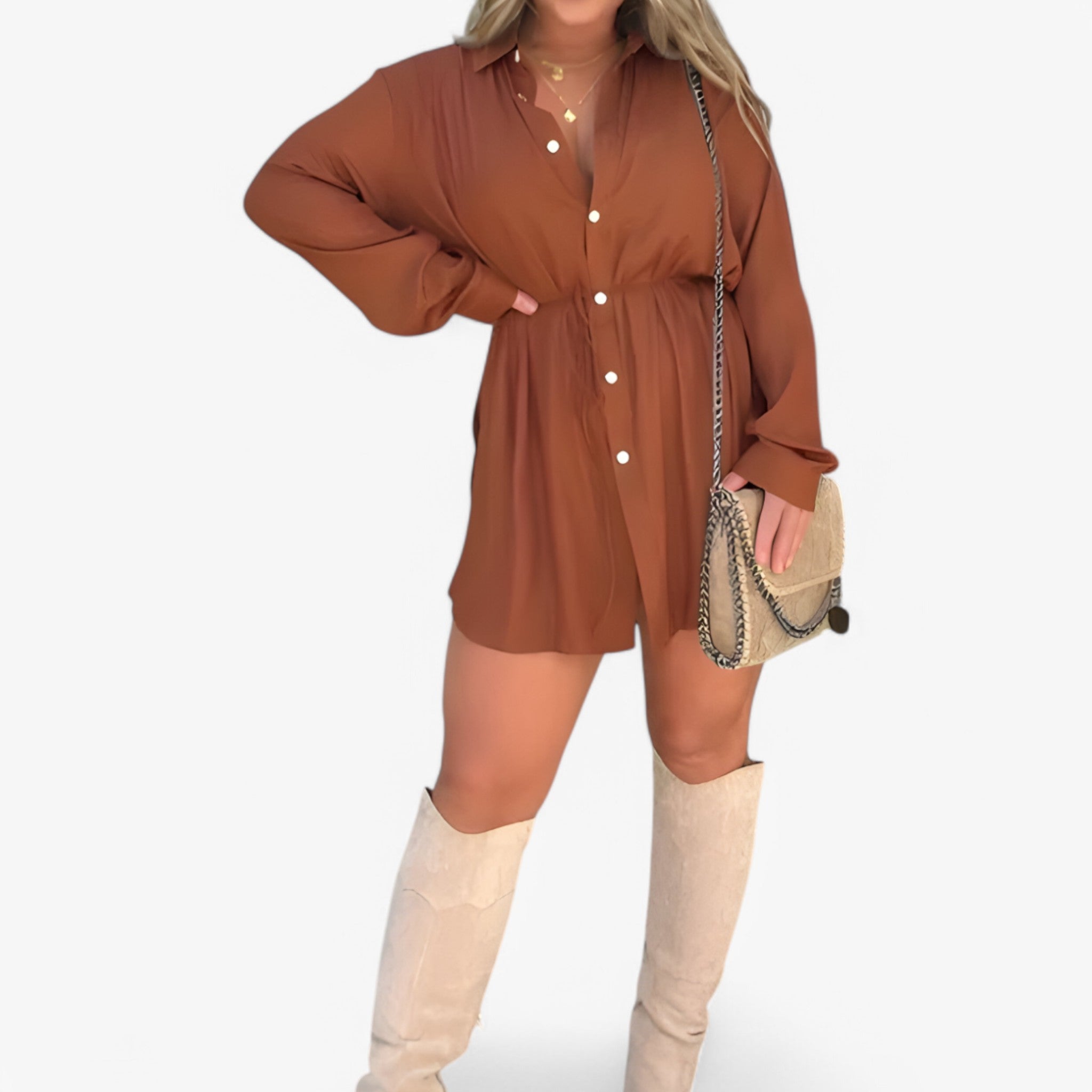 Diana | Dame jumpsuit - Mode og Chic - Kobber - women's fashion - {{ product_tags }