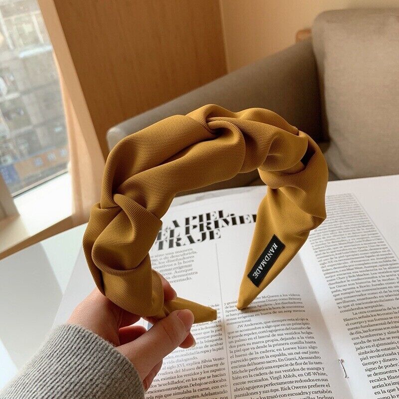 Freya-pandebånd | Løft din frisure med dette stilfulde brede pandebånd - Gul - women's fashion - {{ product_tags }