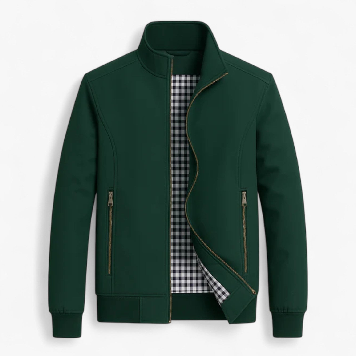 Gabriel | Mænds Urban Lynlåsjakke i Letvægtstof - Grøn - Herrejakker - {{ product_tags }