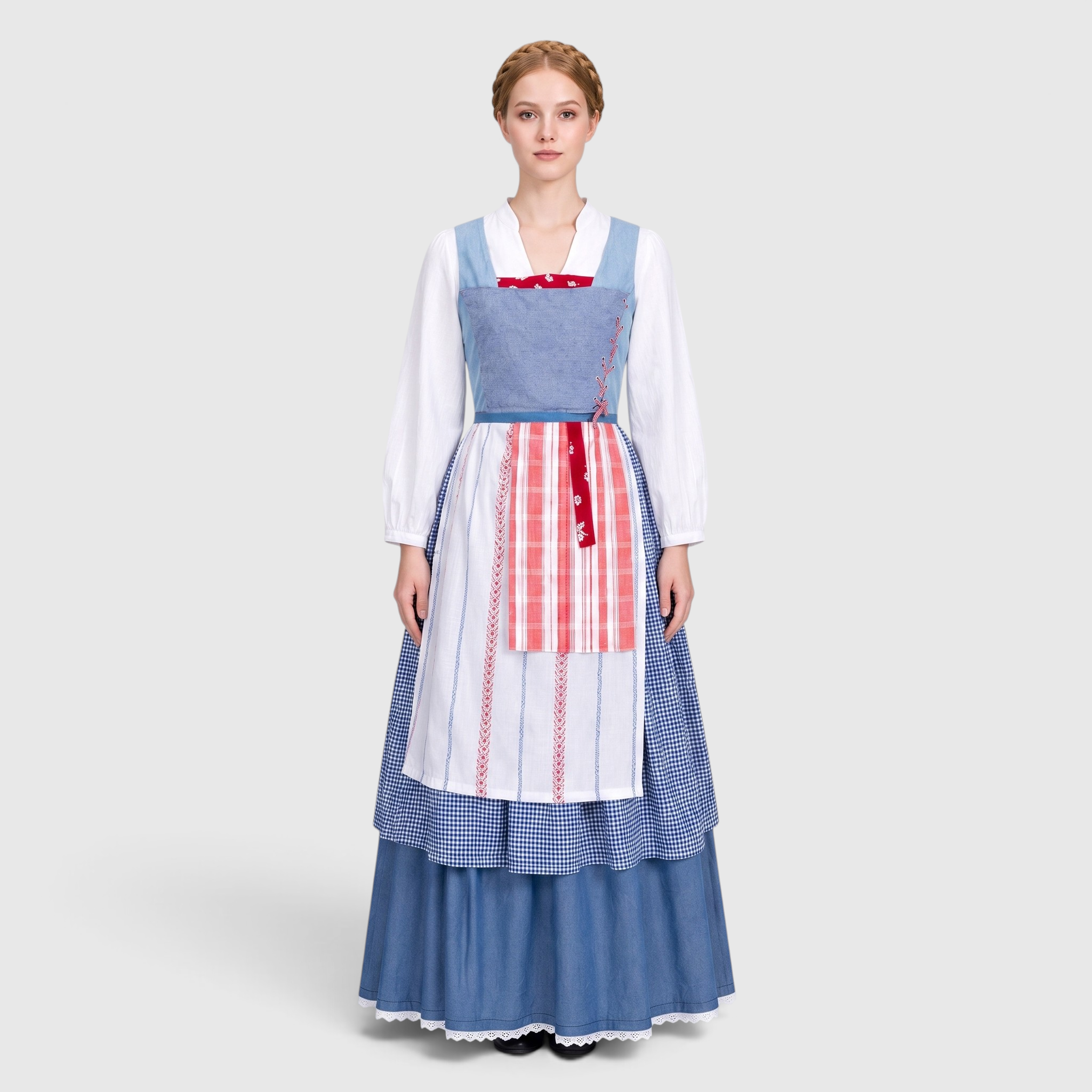Trachtenkjole til Dame Blå med Lommer, Ideel til Oktoberfest - - Gifts – Seasonal – Oktoberfest - {{ product_tags }