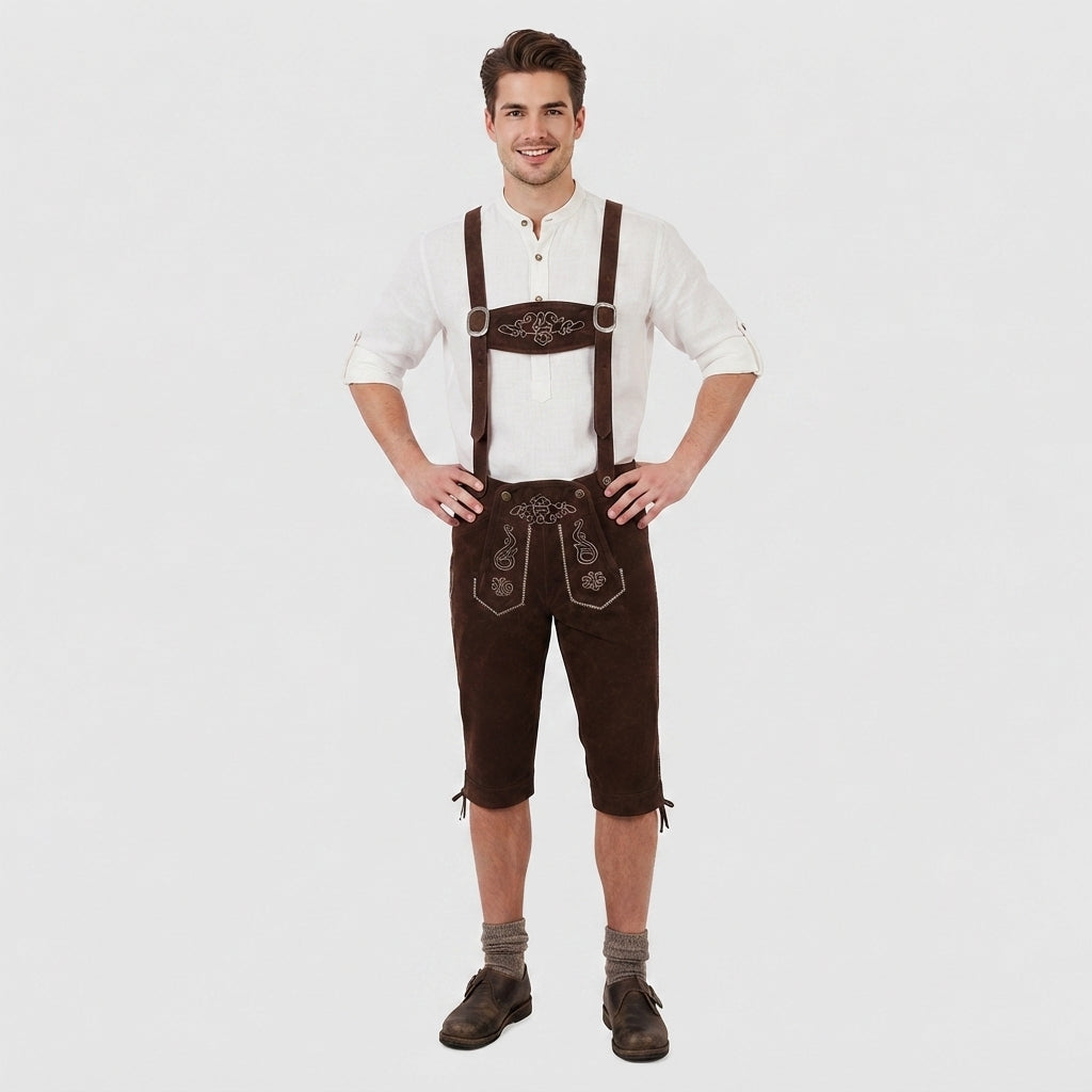 Herre Ruskind Knæbukser med Raffineret Broderi - - Gifts – Seasonal – Oktoberfest - {{ product_tags }
