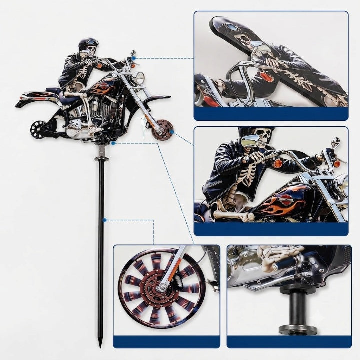 Kranie-rytter Motorcykel Have-vindhjul