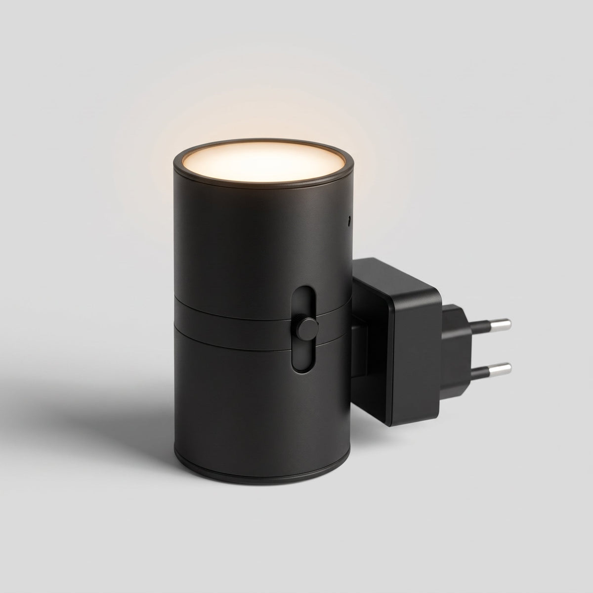 Dæmpbart Væg-natlys – LED Stikkontakt-lampe til Soveværelse & Entré - Sort - Wall Night Light - {{ product_tags }