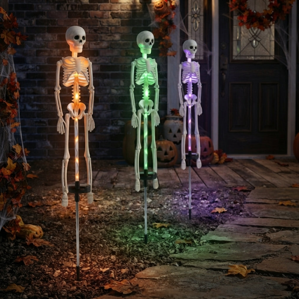 Solcelle-skelet Havespyd Lys - LED Halloween Havedekoration - - Halloween Decor - {{ product_tags }