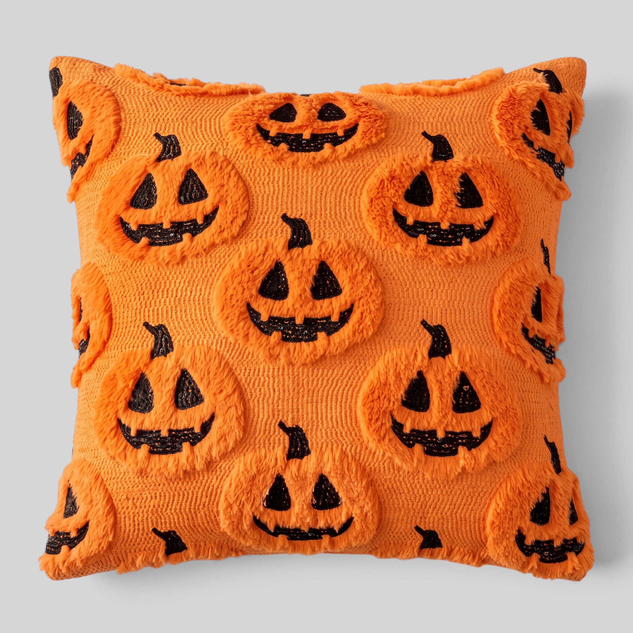 Pudebetræk til Halloween med Spøgelser & Græskar - Tekstureret Stil - Orange - Gifts – Seasonal – Halloween - {{ product_tags }