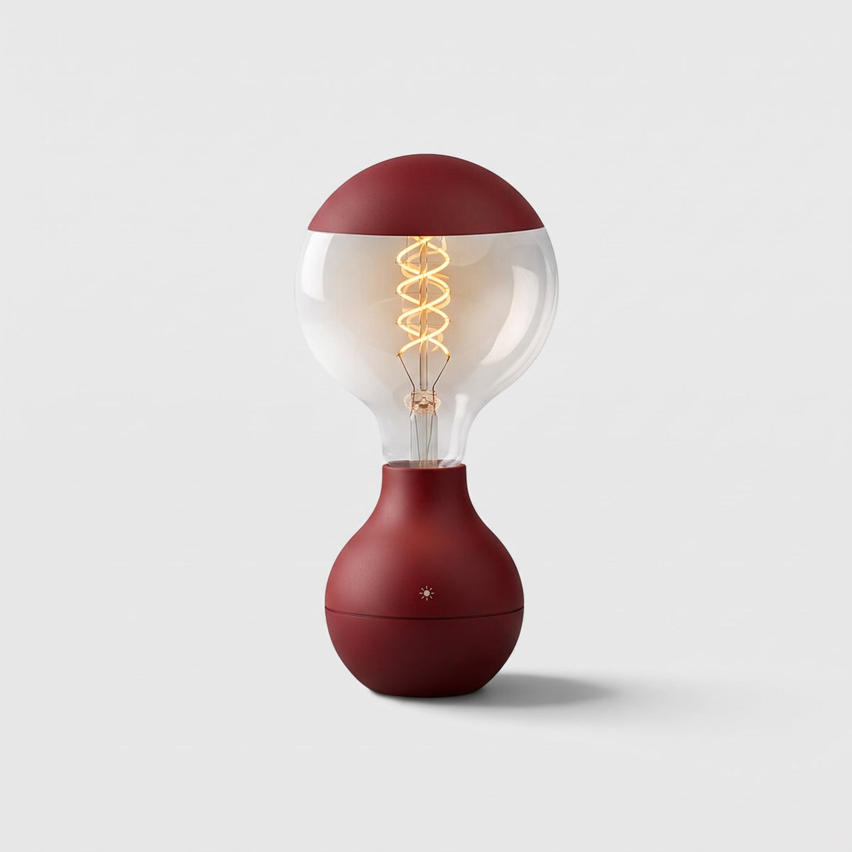 Ledningsfri Glødetråd-pære Bordlampe – Genopladelig Touch-dæmp Stemningsbelysning - Rød - Cordless Table Lamp - {{ product_tags }