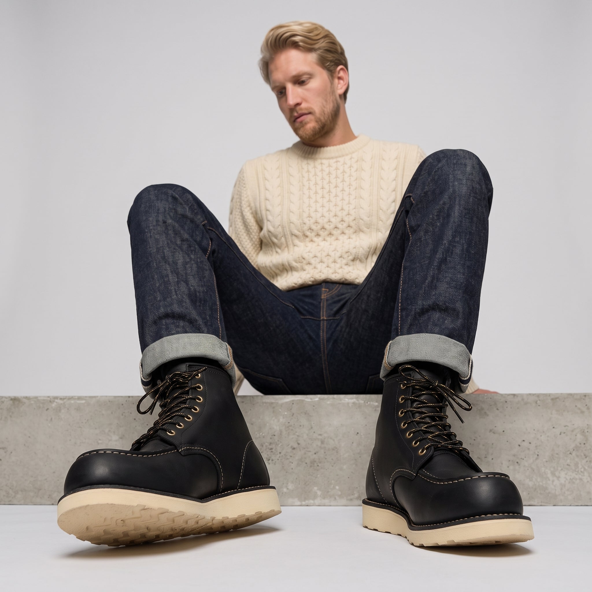 Robuste snørestøvler til mænd med retrolook og god komfort - - AS - Mens - Boots - {{ product_tags }