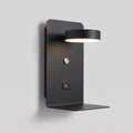 DualDelight LED Væglampe med Hylde & USB-Port