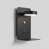 DualDelight LED Væglampe med Hylde & USB-Port