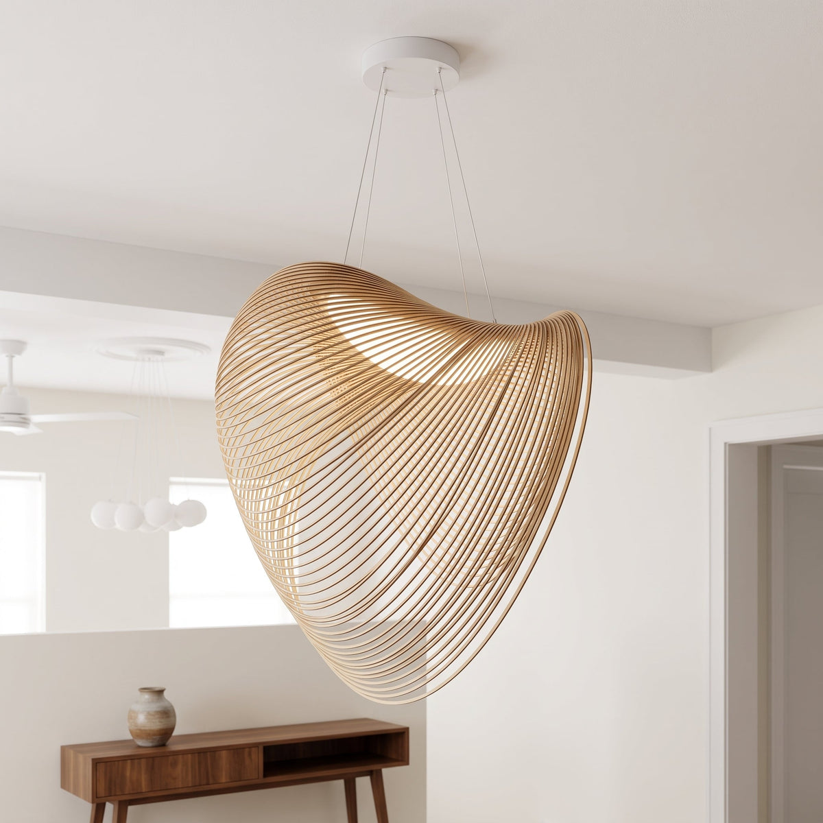 Skandinavisk Egetræsreb Pendel-lampe – Moderne Minimalistisk Loftslampe - - Pendant Light - {{ product_tags }