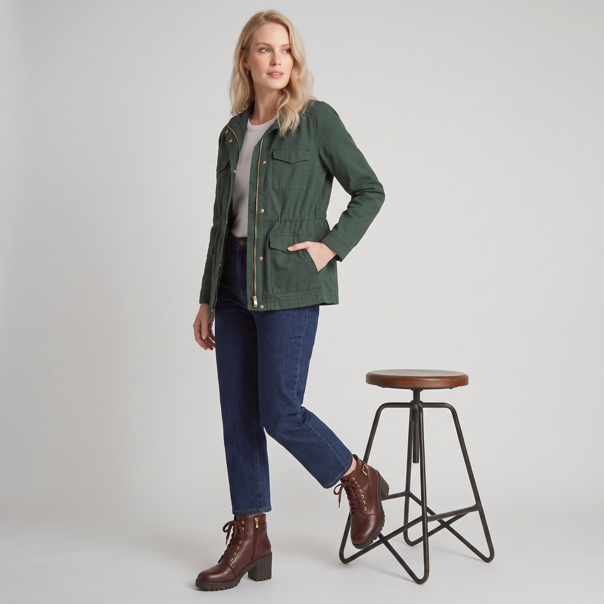 Dame Ankelstøvler med Blokhæl, Snørebånd og Lynlås-Komfort - - AS - Womens - Boots - {{ product_tags }