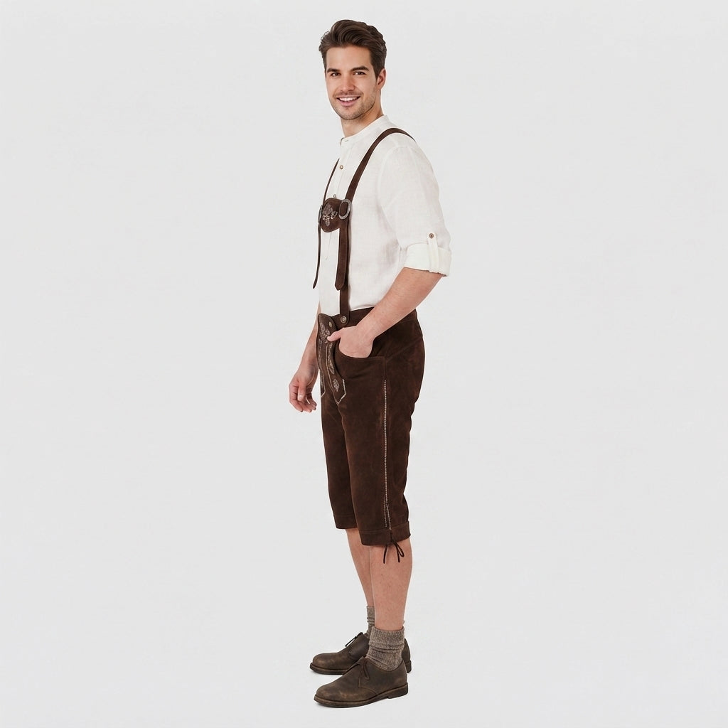 Herre Ruskind Knæbukser med Raffineret Broderi - - Gifts – Seasonal – Oktoberfest - {{ product_tags }