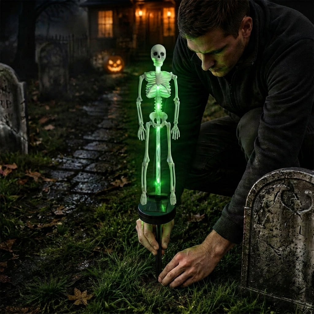 Solcelle-skelet Havespyd Lys - LED Halloween Havedekoration - - Halloween Decor - {{ product_tags }