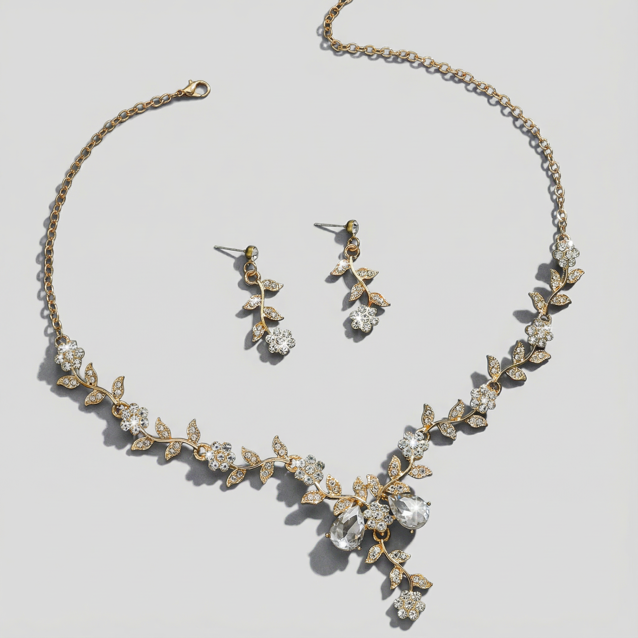 Dame Krystal Smykkesæt - Guld - Dame Krystal Smykkesæt - €25 - {{ product_tags }