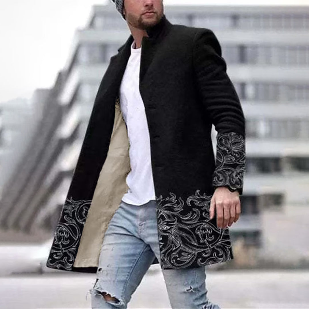 Herre Modejakke - Unikt Abstrakt Moenster, Laurent