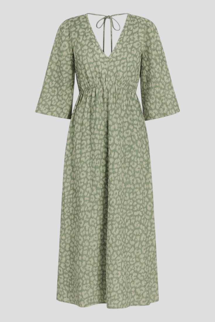 Aleiah | Farverig Sommerkjole med V-Hals til Kvinder