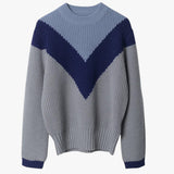 Manilyn | Calore Enveloping - Wool-Knit Alpaca Sweater in Blue