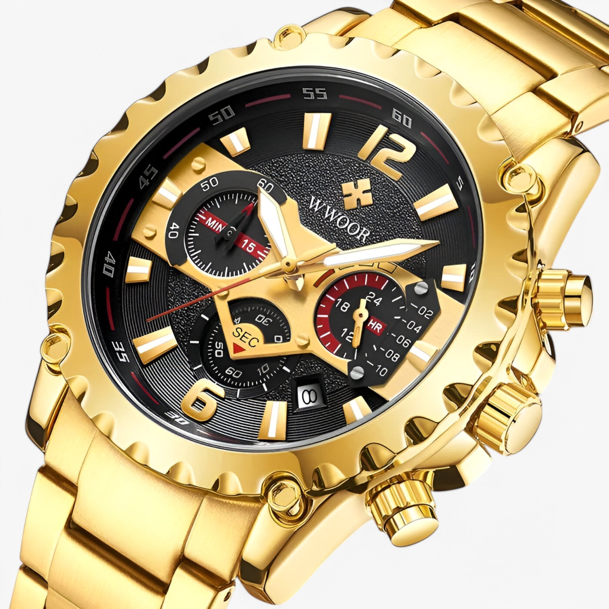 Cleo | Luksus chronograafhorloge van roestvrij staal - - watches - {{ product_tags }