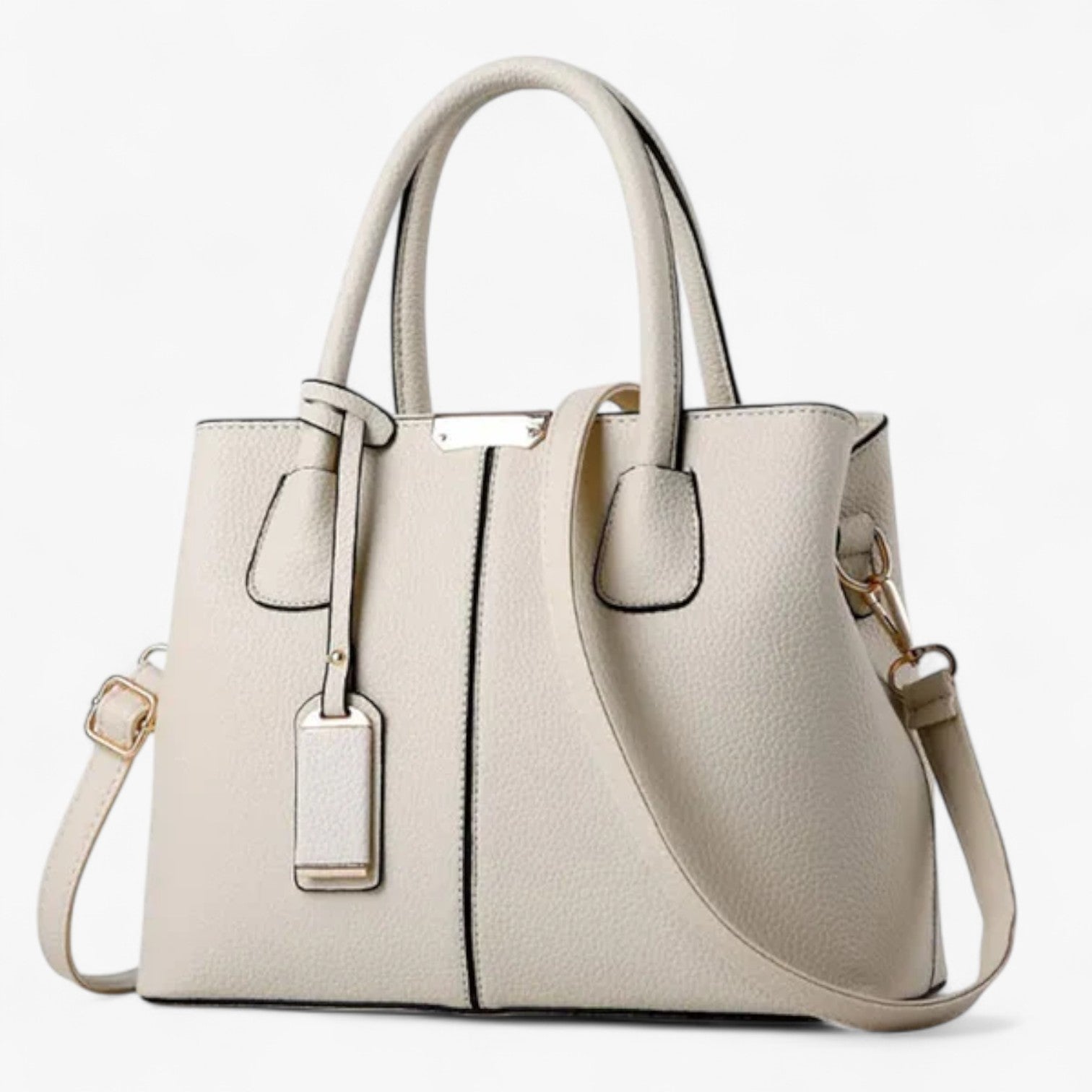 Emily læder taske - beige - women's fashion - {{ product_tags }