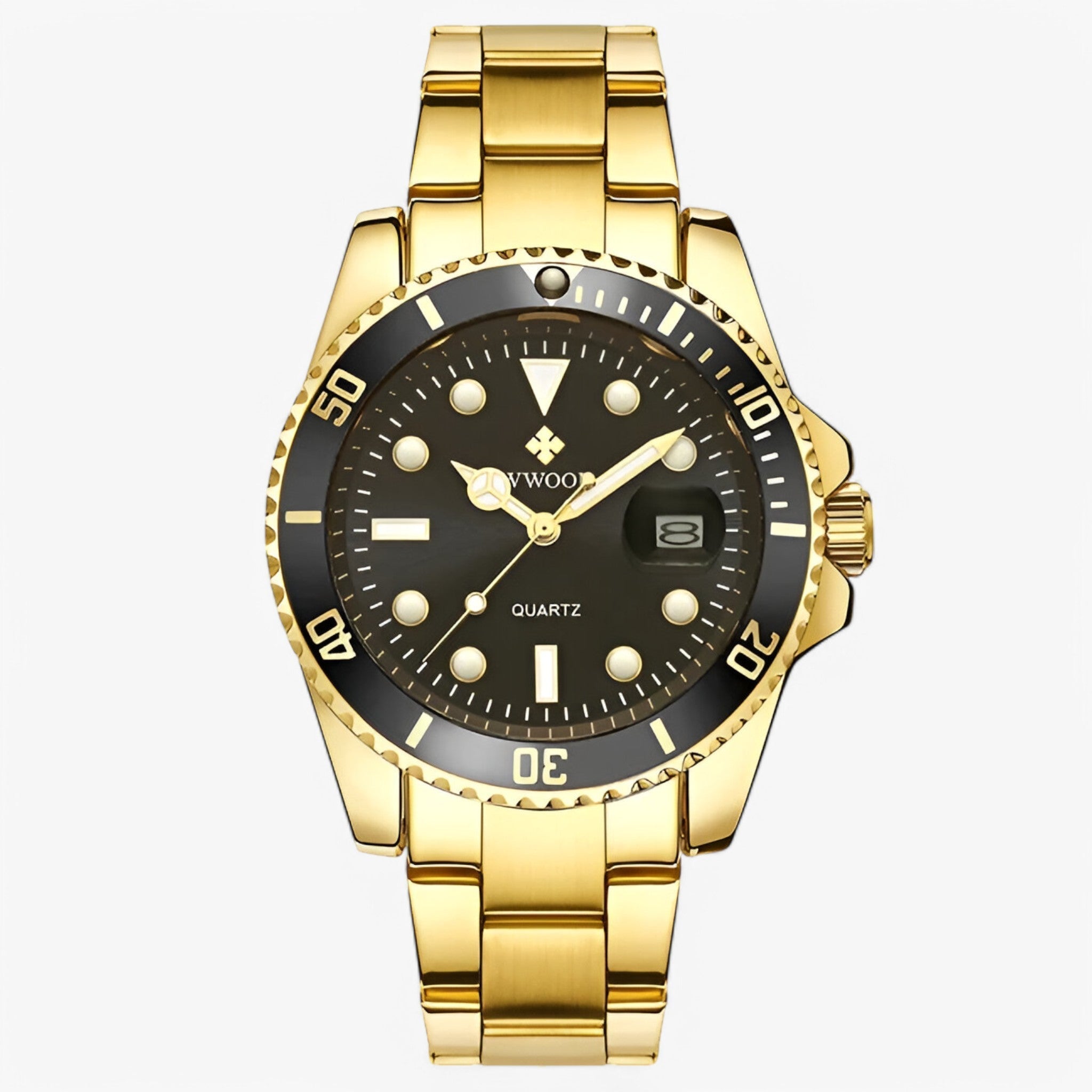 Stelan | Luksus sportsur lavet af rustfrit stål - Sort guld - watches - {{ product_tags }