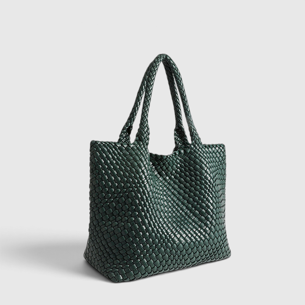 Flettet Tote Bag – Luksushåndtaske med Rummeligt Design