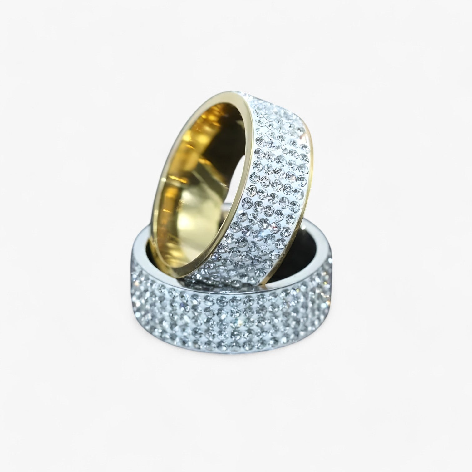 Celeste | Luksus rustfrit stål ring med krystalsten - Elegant vielsesring - - watches - {{ product_tags }