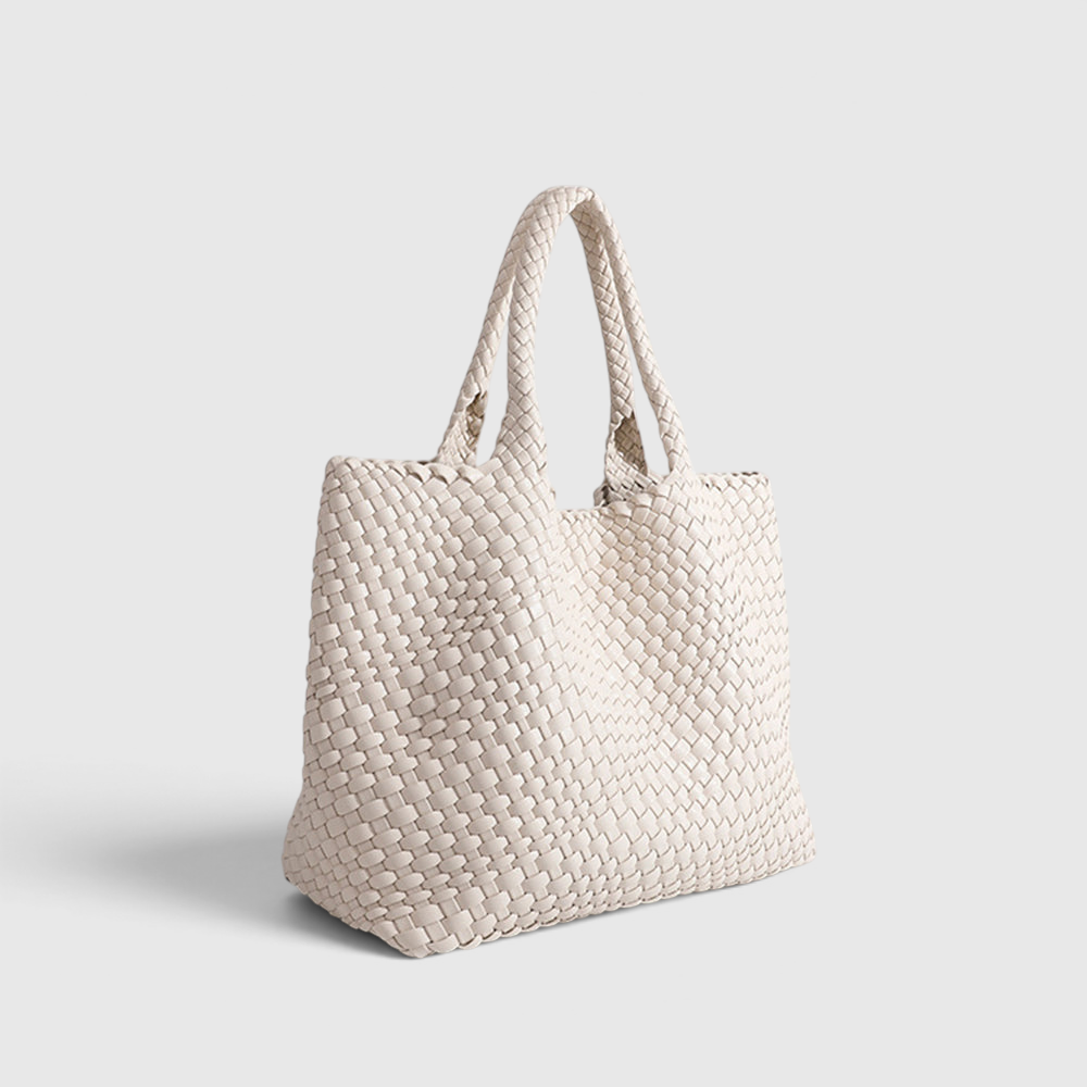 Flettet Tote Bag – Luksushåndtaske med Rummeligt Design