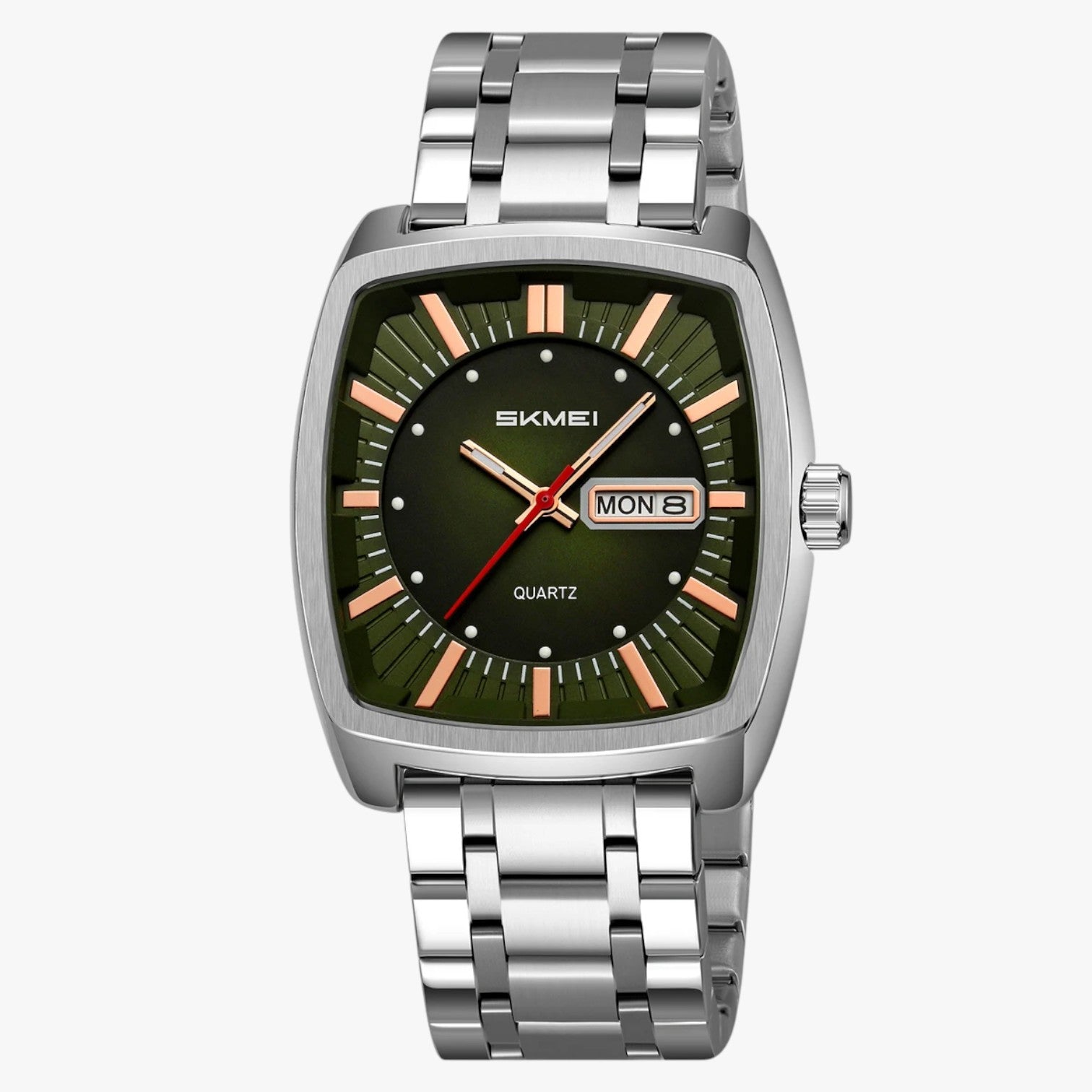 Alfred | Vandtæt herreur med dato og selvlysende urskive - orologio al quarzo Verde - Alfred | Vandtæt herreur med dato og selvlysende urskive - €25 - {{ product_tags }