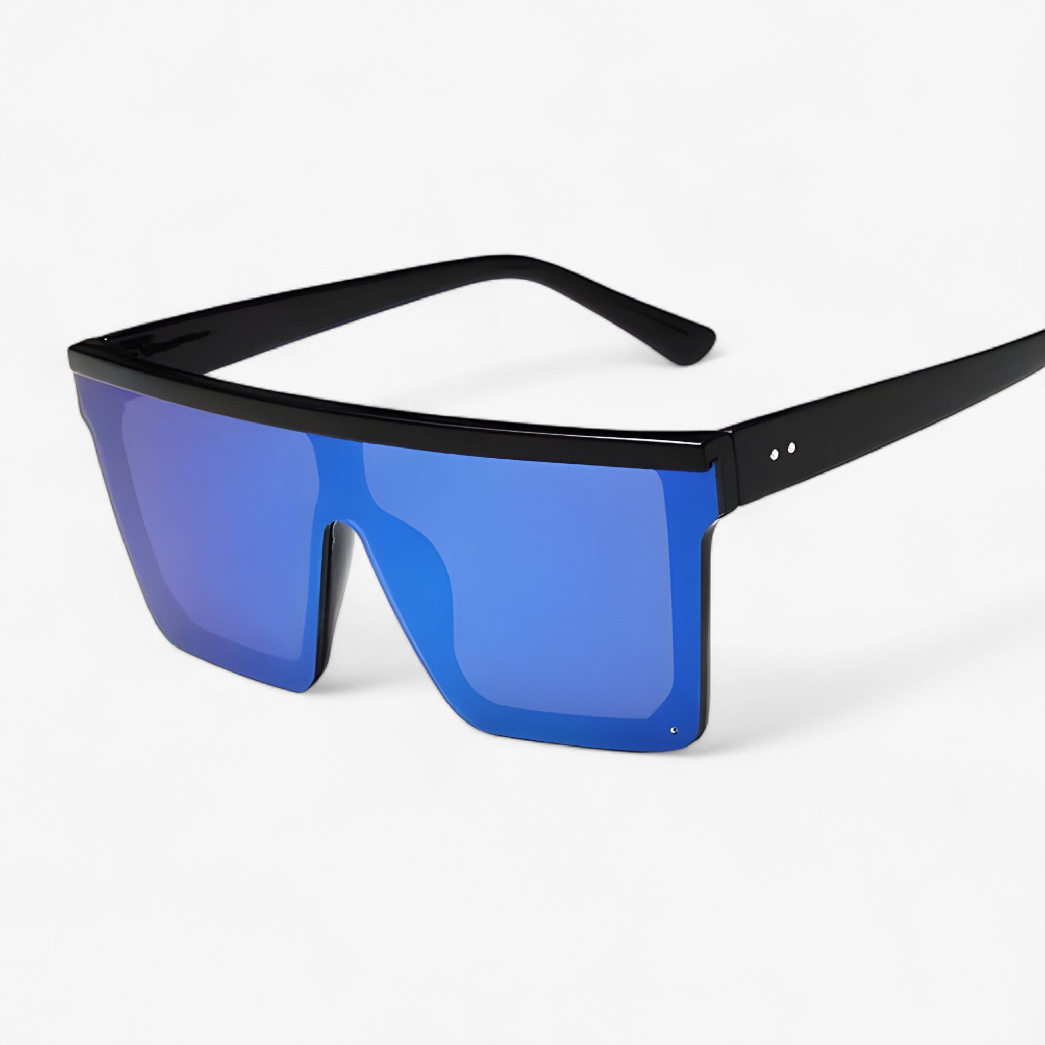 Adrian | Sorte retro oversized solbriller - SortBlå - men's fashion - {{ product_tags }