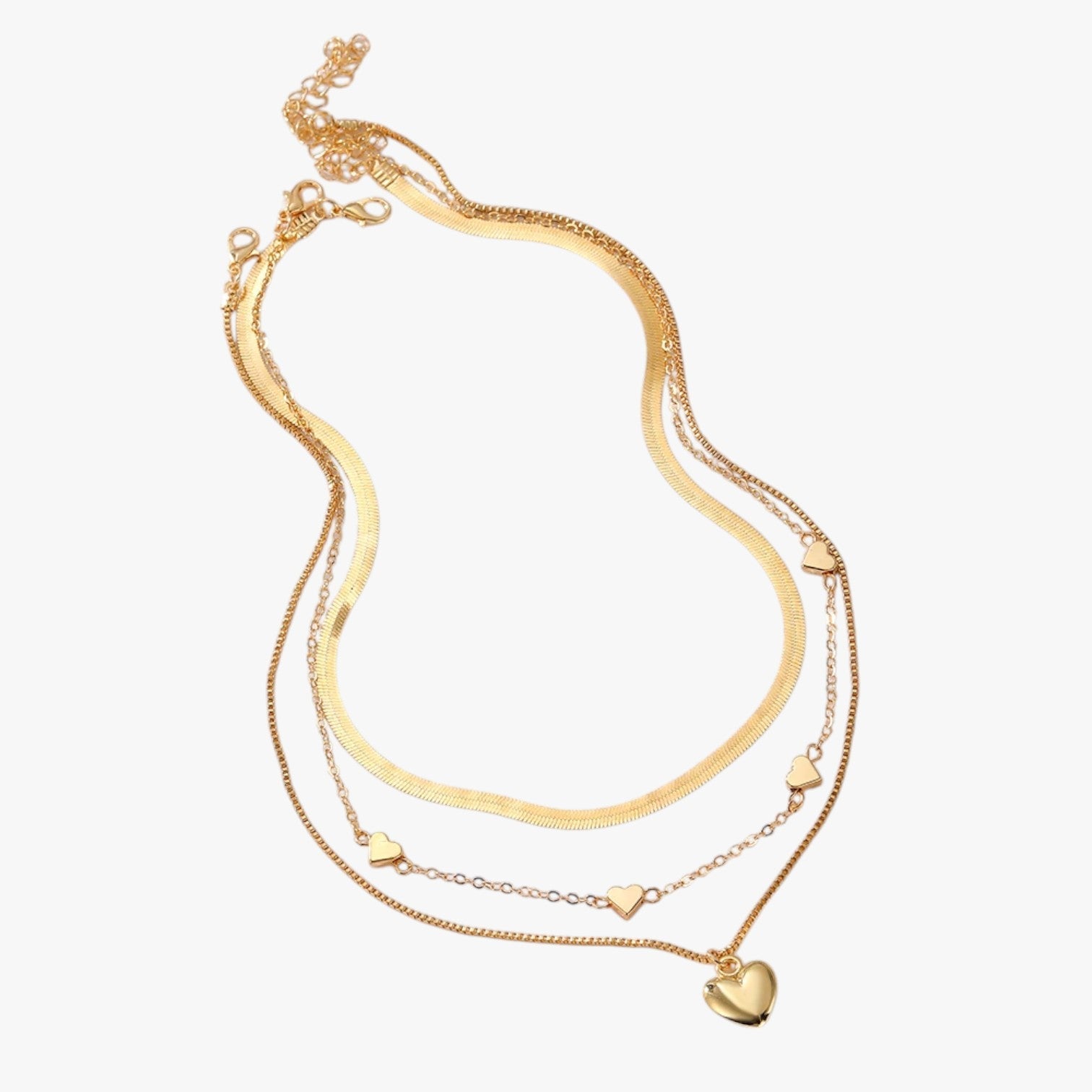 Isabelle | Eleganza lag med lag - Hjertesmykket der lyser op din stil - Guld 45,72cm - Isabelle | Eleganza lag med lag - Hjertesmykket der lyser op din stil - €25 - {{ product_tags }