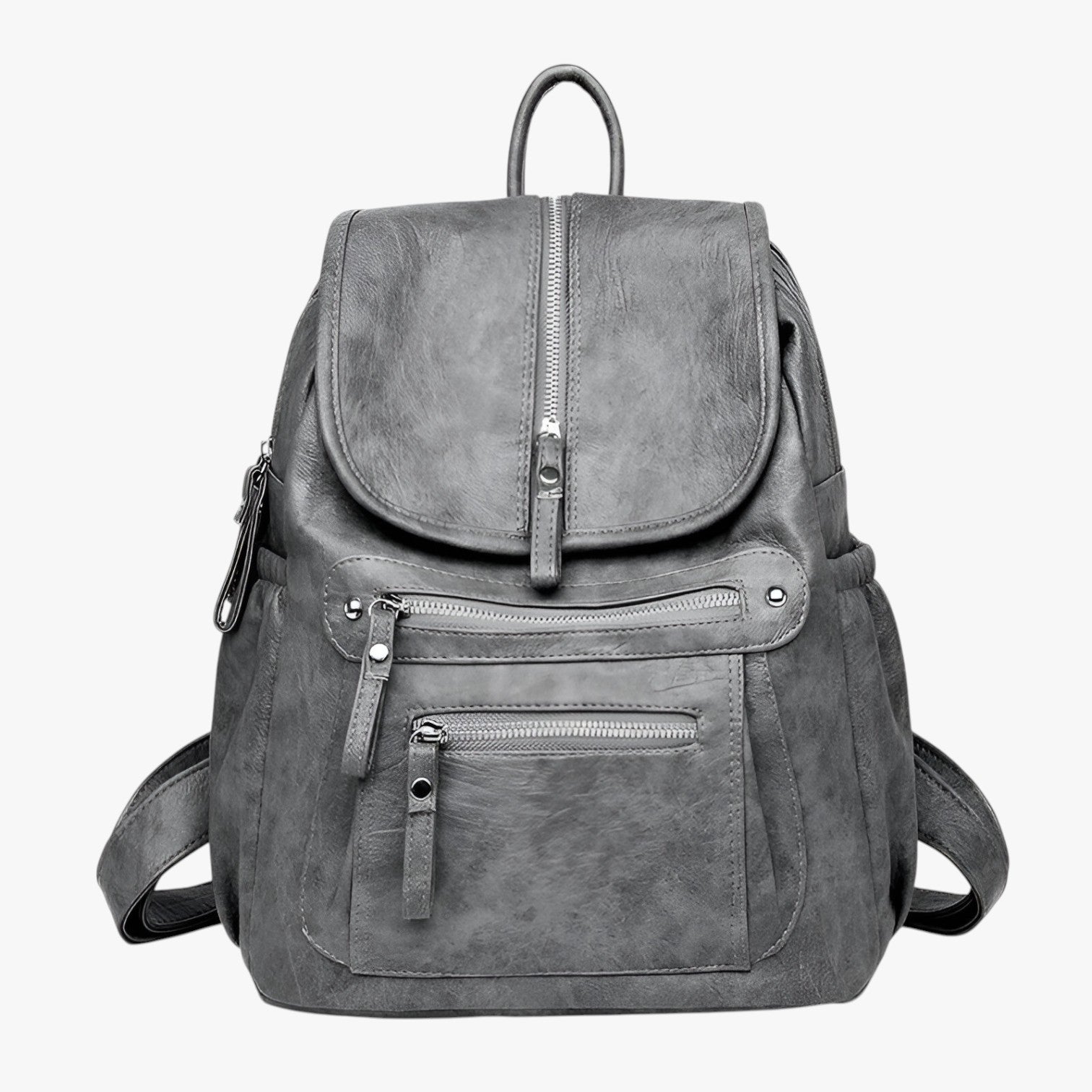Raelynn | Zaini i Høj Kvalitet Læder Vintage Elegance til Kvinder og Piger - Grå - bags - {{ product_tags }