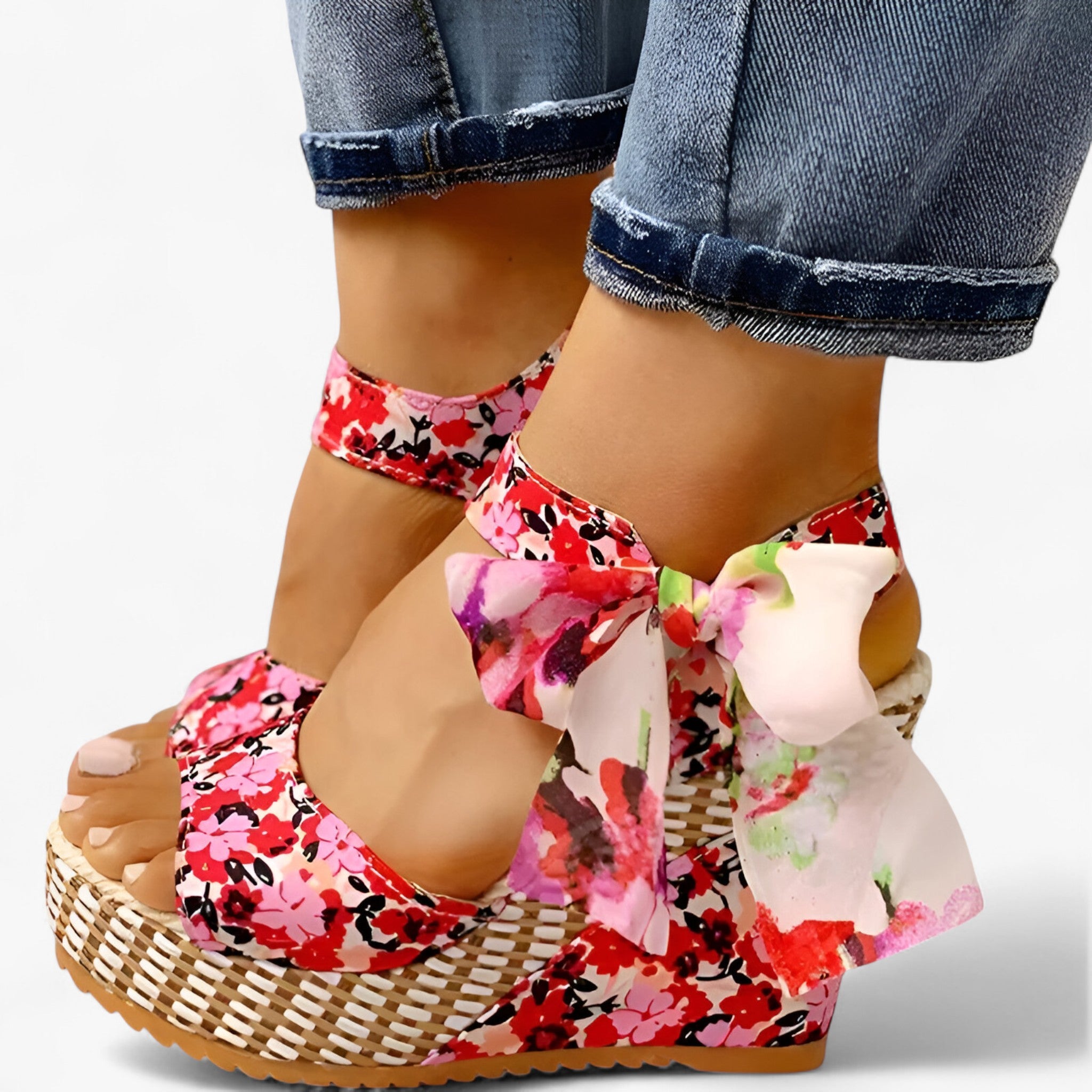 Evangeline | Blomstrede sandaler - Elegant og komfortabel - - women's fashion - {{ product_tags }