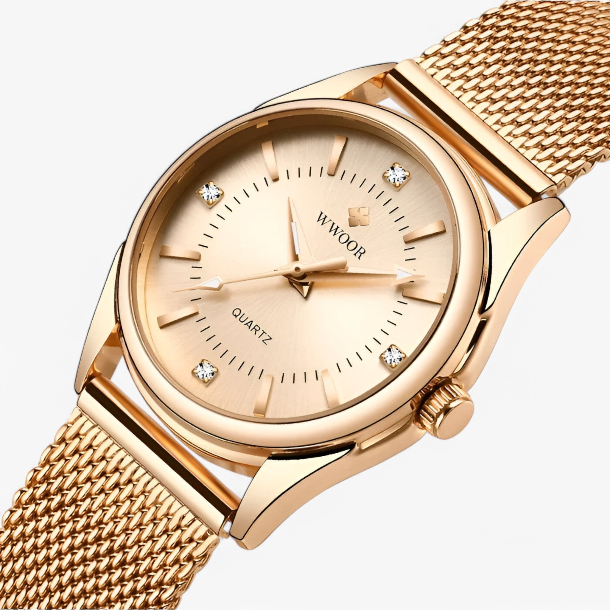 Maria | Luksus elegant guld dameur med diamanter - rosa guld - watches - {{ product_tags }