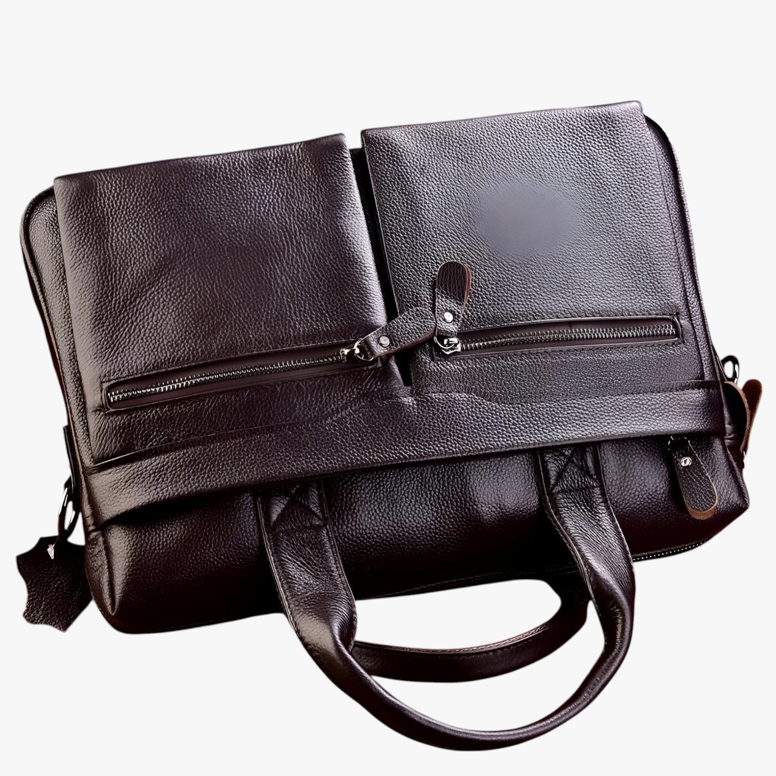 Benjamin | Elegant rejsetaske til mænd i ægte læder, aktekasse, skuldertaske til laptop - - bags - {{ product_tags }