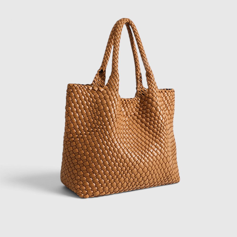 Flettet Tote Bag – Luksushåndtaske med Rummeligt Design