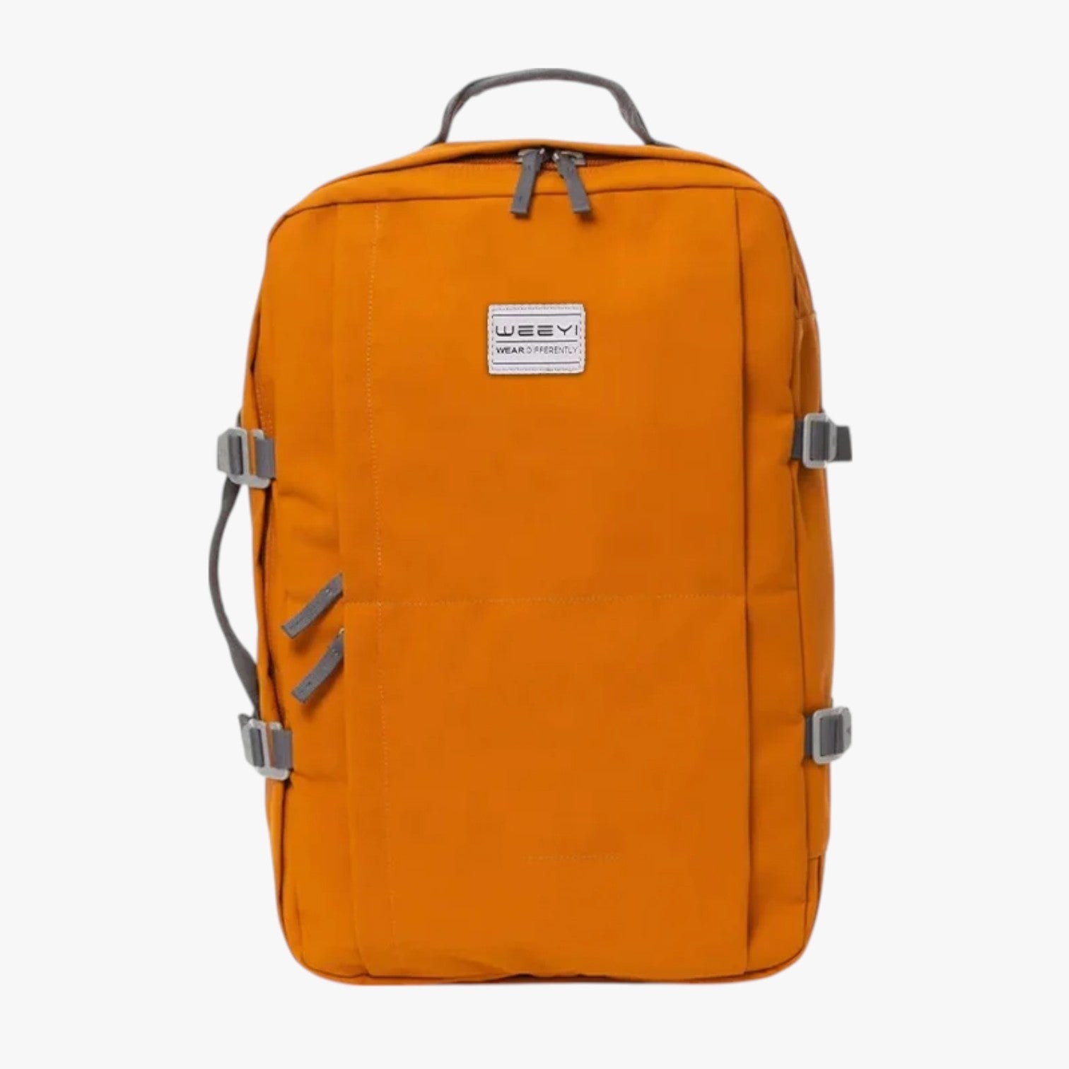 Kristofer | Let og rummelig weekendtas i genbrugt stof - 54 x 36 x 20cm Appelsin - Kristofer | Let og rummelig weekendtas i genbrugt stof- €25 - {{ product_tags }