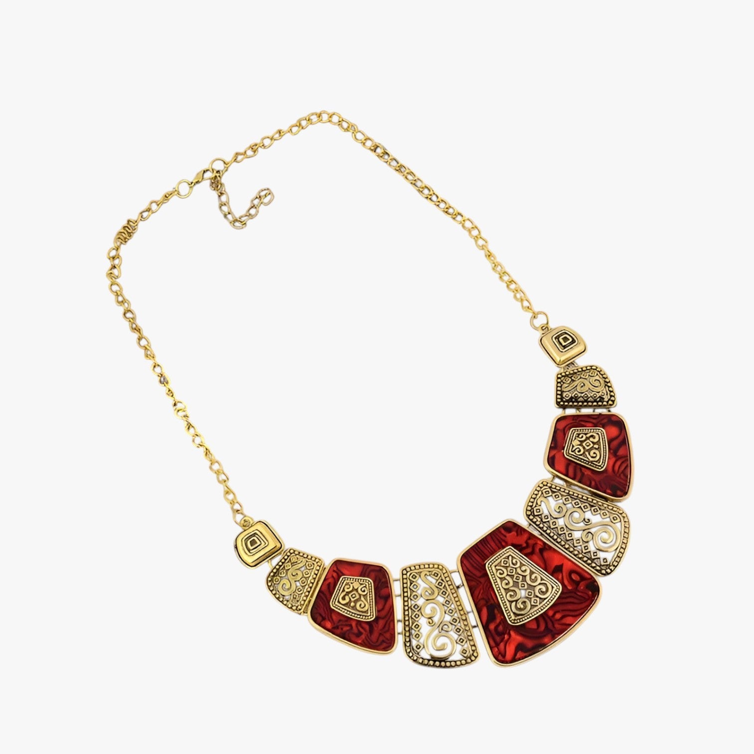 Sherry | Guld statement choker – dristig stil, tidløs charme - Guld rød - women's fashion - {{ product_tags }