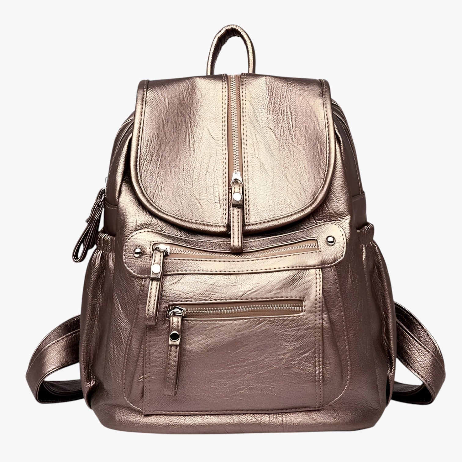 Raelynn | Zaini i Høj Kvalitet Læder Vintage Elegance til Kvinder og Piger - Guld - bags - {{ product_tags }