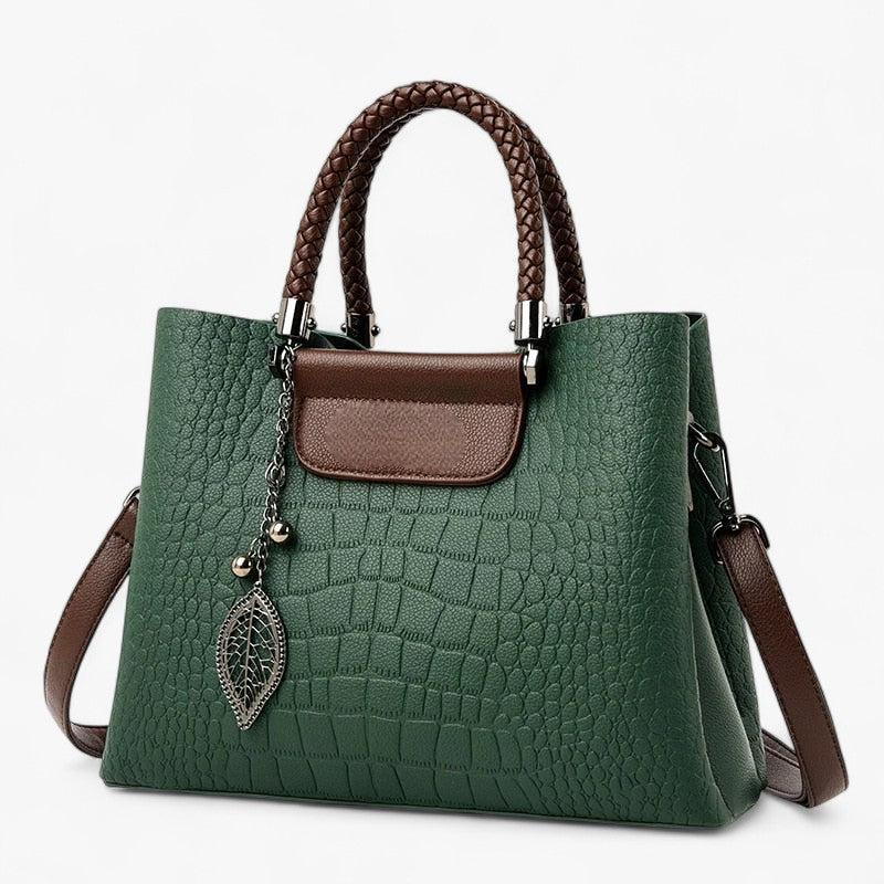 Clea luksuslædertaske - Grøn - bags - {{ product_tags }