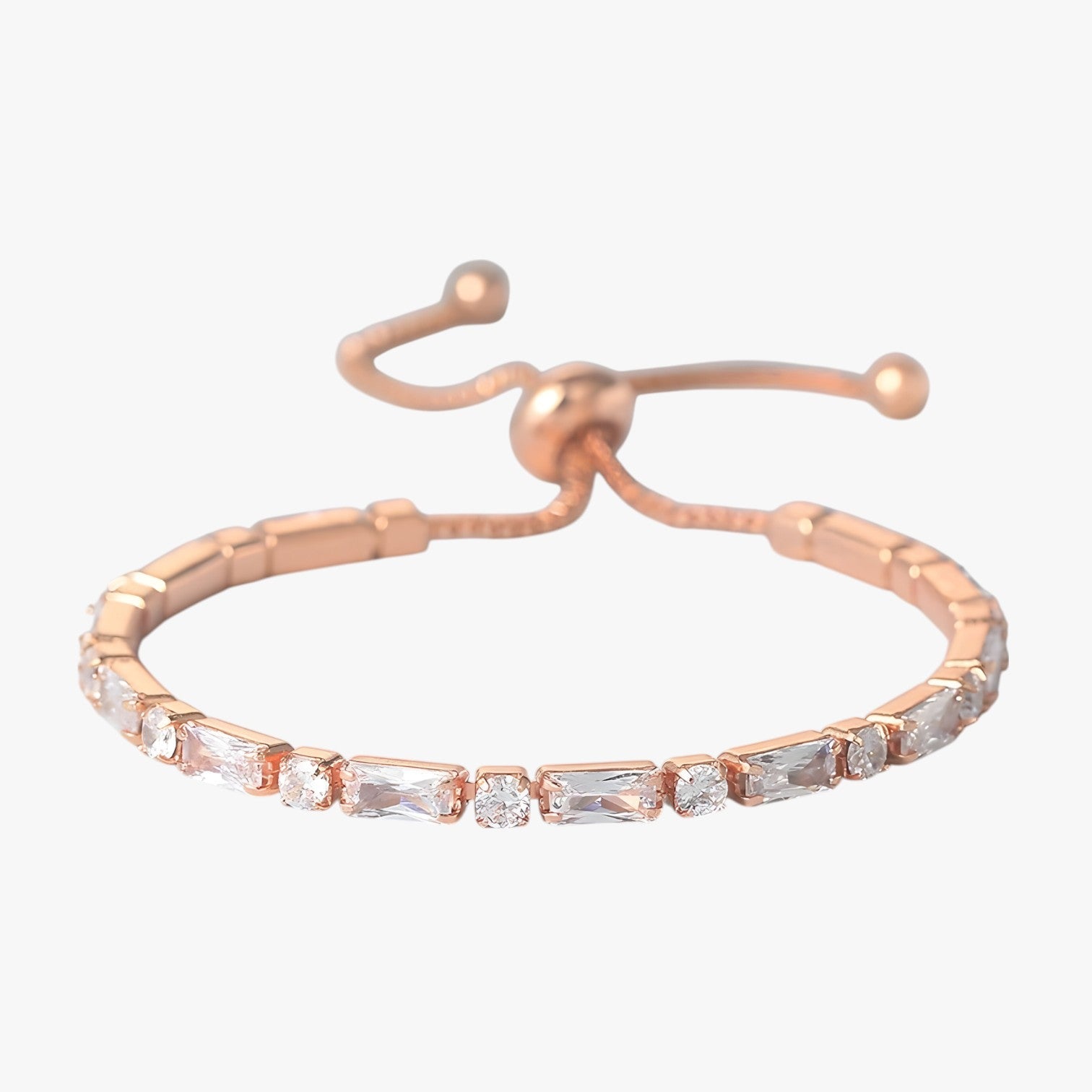 Valerie | Geometrisk Roseguld Armbånd med Zirkon Elegant Gave til Kvinde - rosaguld - Valerie | Geometrisk Roseguld Armbånd med Zirkon Elegant Gave til Kvinde - €25 - {{ product_tags }