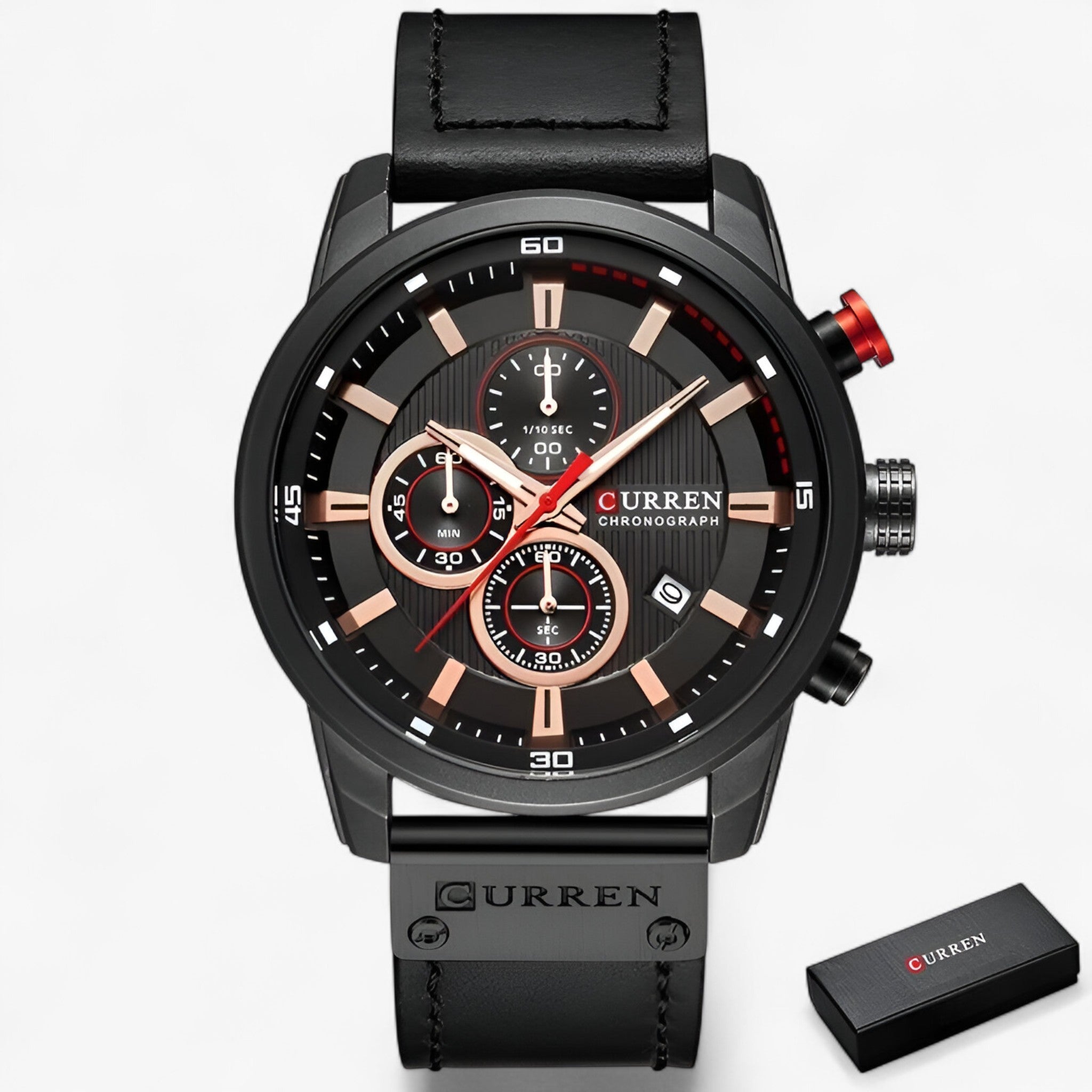 CURREN kronograf armbåndsur til mænd - Sort - watches - {{ product_tags }