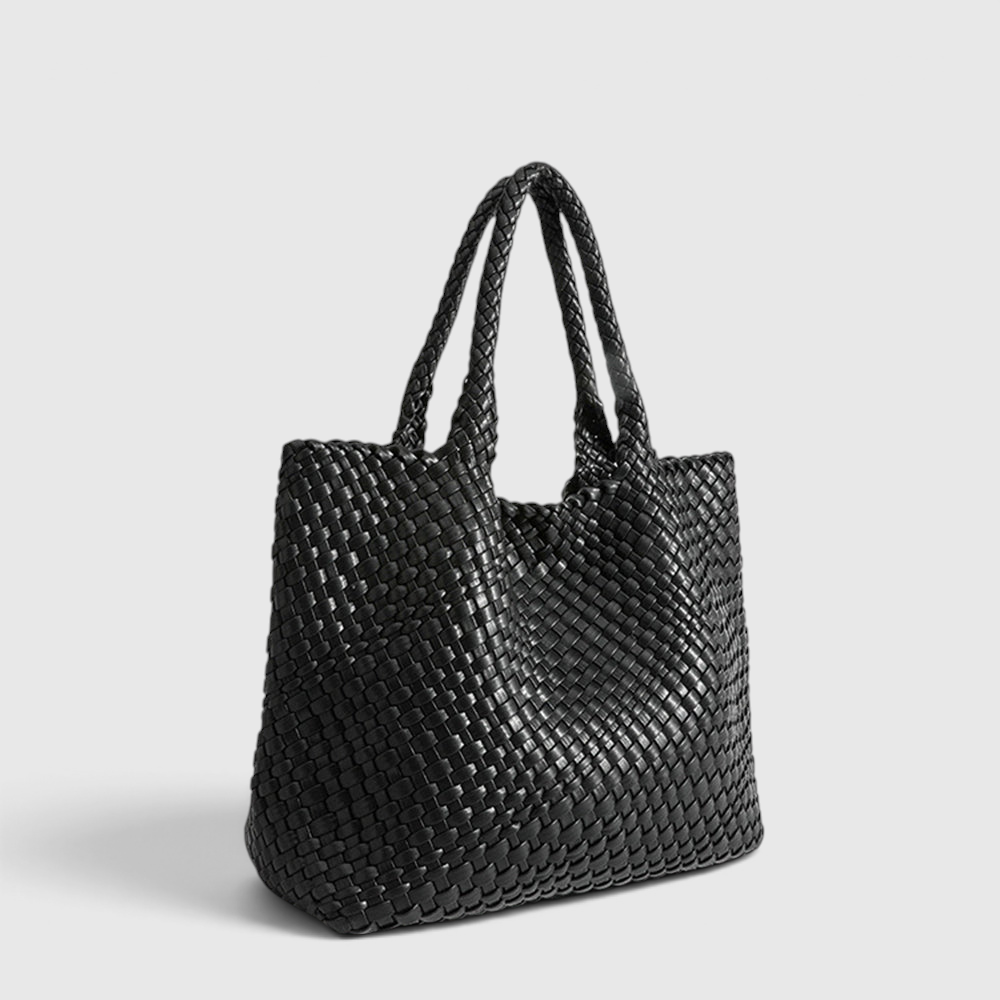 Flettet Tote Bag – Luksushåndtaske med Rummeligt Design