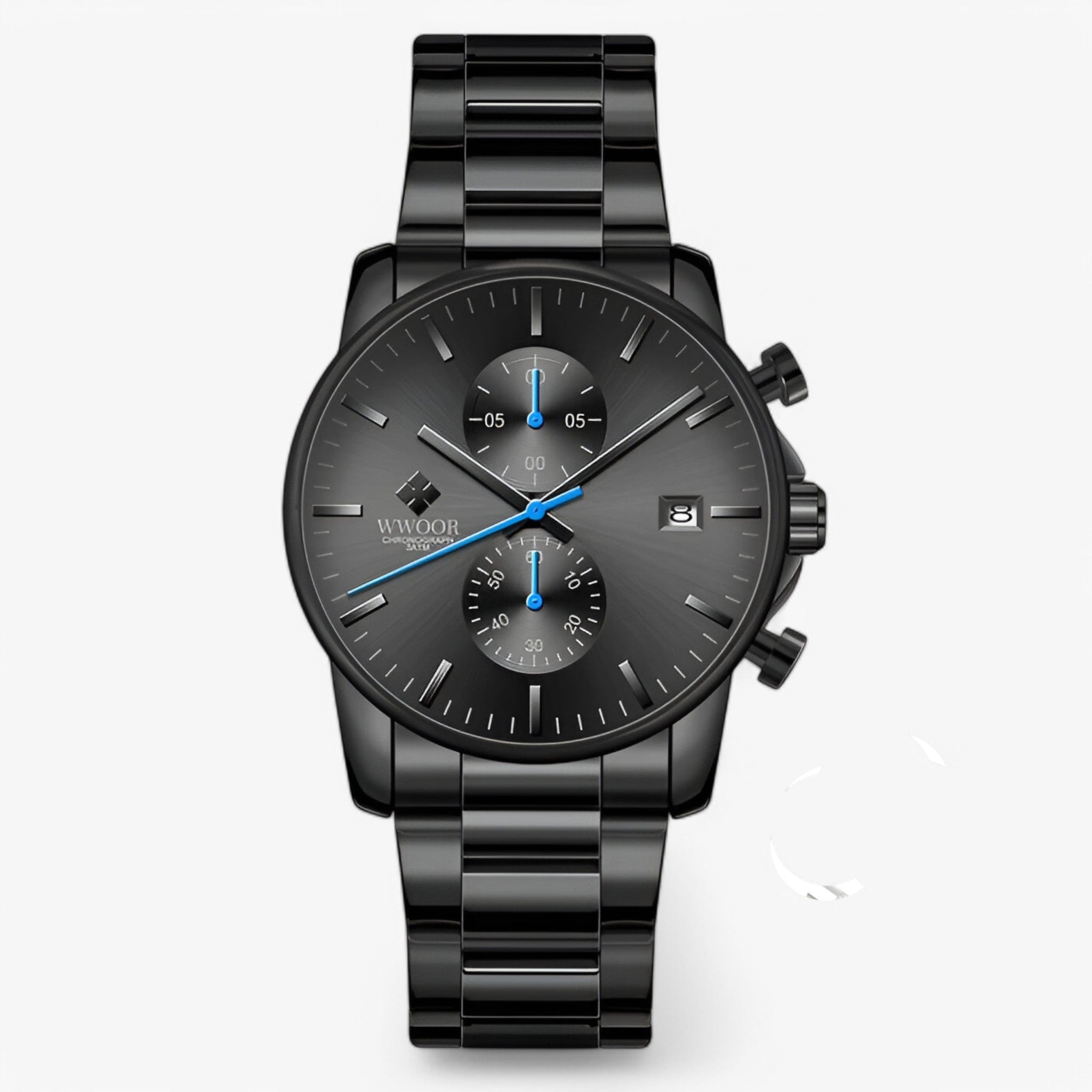 Nico | Luksus Business Chronograph Ur - Sort blå - watches - {{ product_tags }