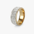 Celeste | Luksus rustfrit stål ring med krystalsten - Elegant vielsesring