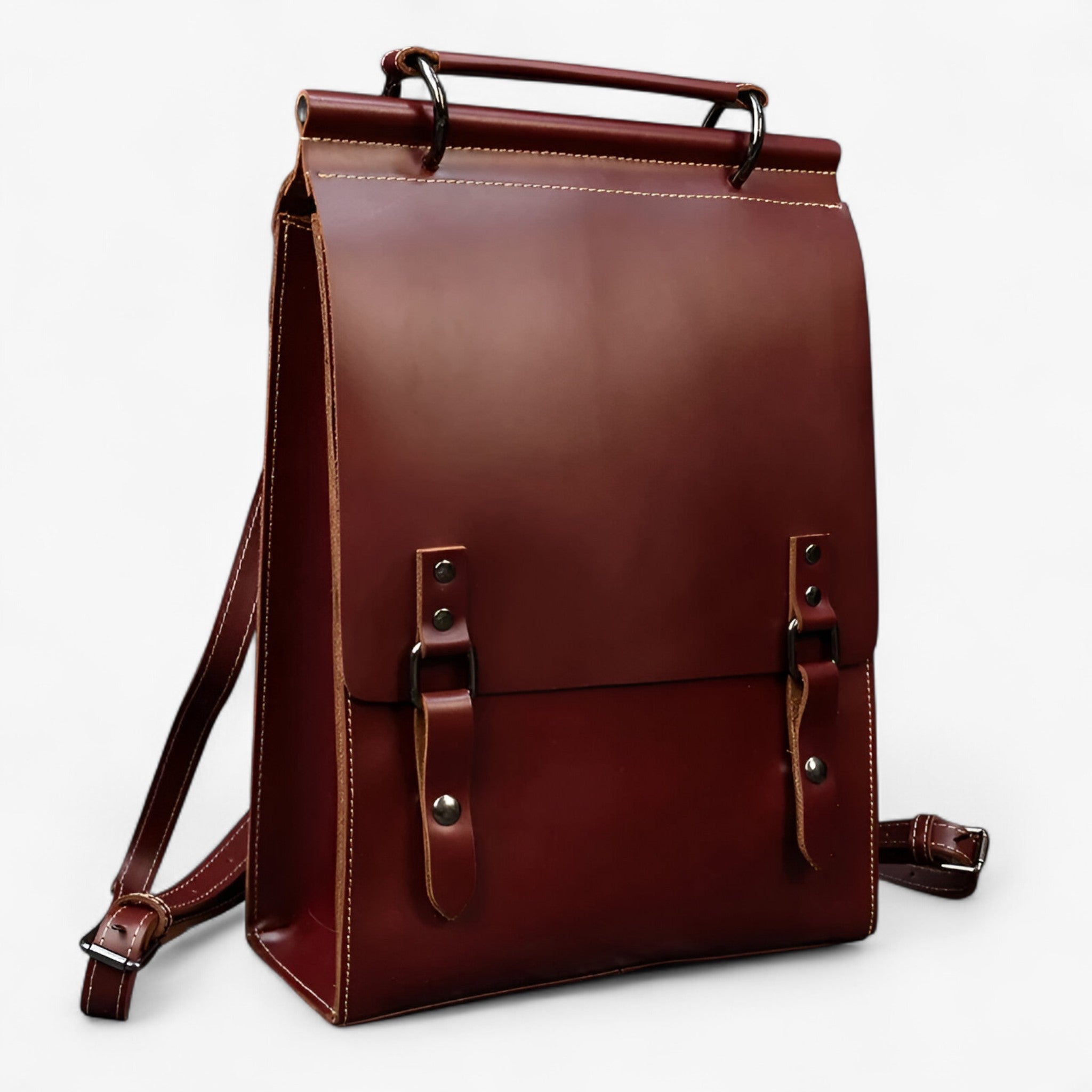 Læder Dames Rygsæk - Rødbrun - bags - {{ product_tags }